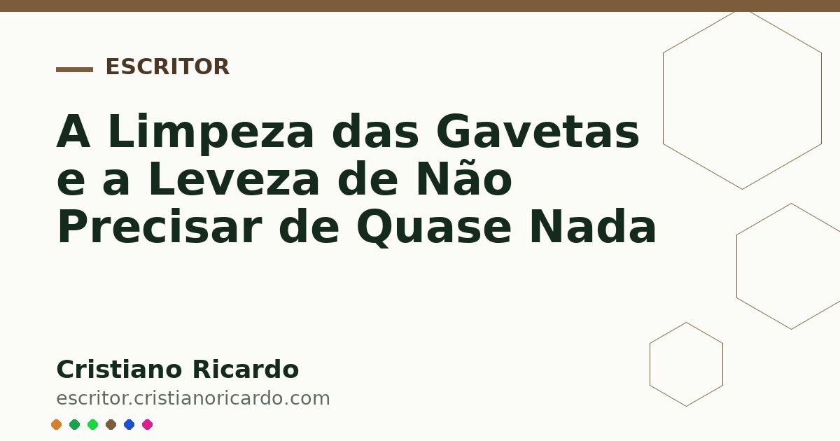 Card OG automático: A Limpeza das Gavetas e a Leveza de Não Precisar de Quase Nada
