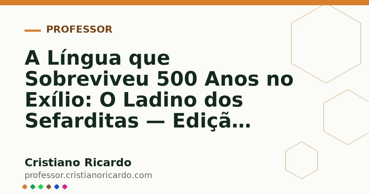 Card OG automático: A Língua que Sobreviveu 500 Anos no Exílio: O Ladino dos Sefarditas — Edição 2019