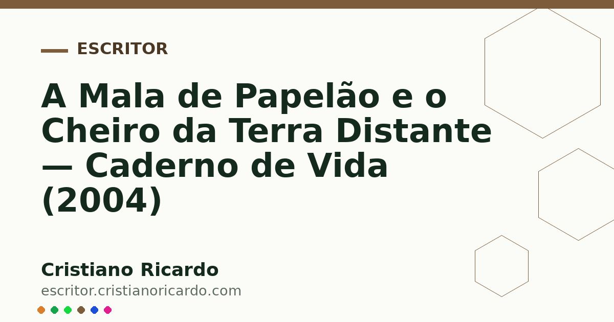 Card OG automático: A Mala de Papelão e o Cheiro da Terra Distante — Caderno de Vida (2004)