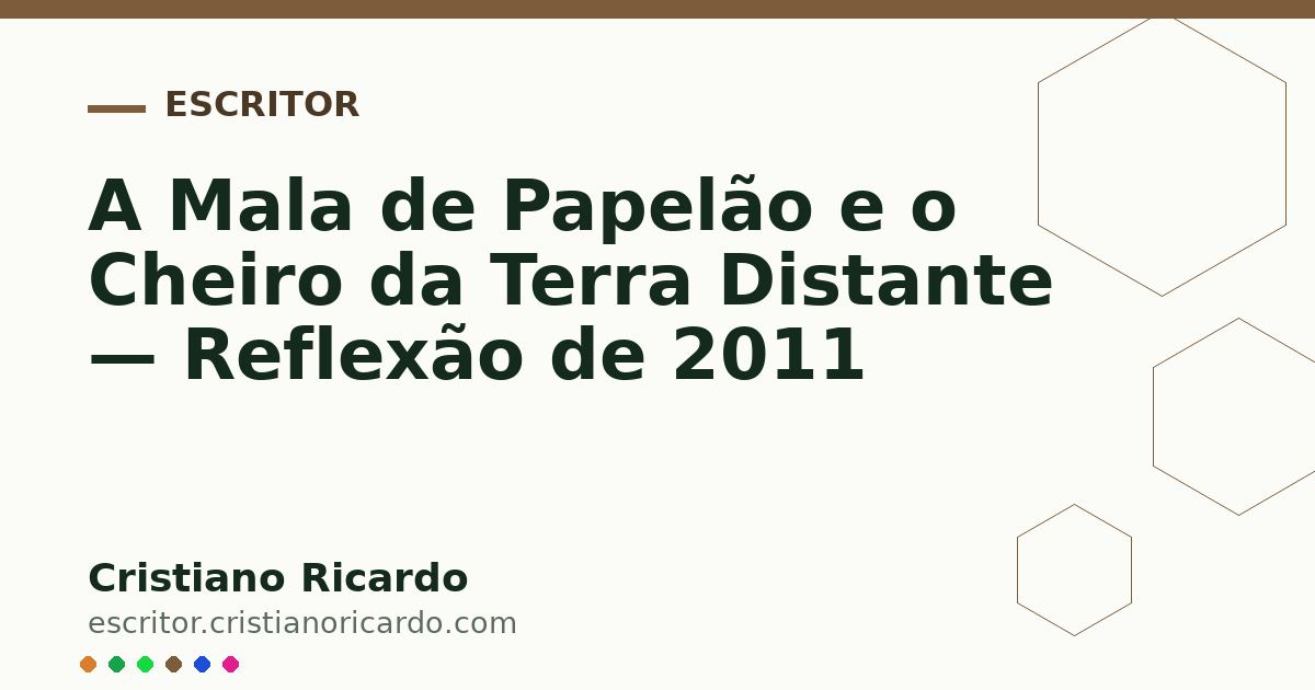 Card OG automático: A Mala de Papelão e o Cheiro da Terra Distante — Reflexão de 2011