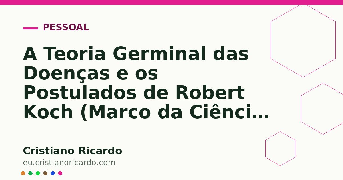 Card OG automático: A Teoria Germinal das Doenças e os Postulados de Robert Koch (Marco da Ciência — Ensaio Histórico 2025)