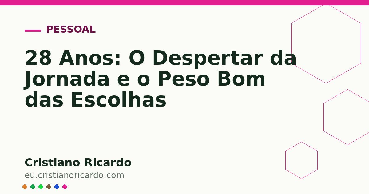 Card OG automático: 28 Anos: O Despertar da Jornada e o Peso Bom das Escolhas