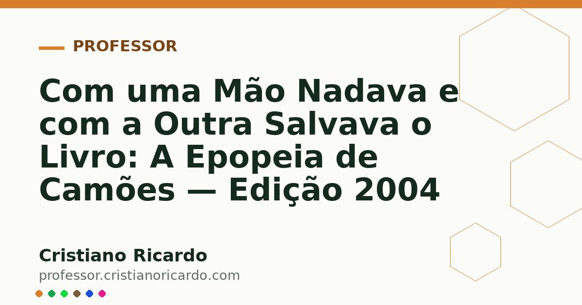 Card OG automático: Com uma Mão Nadava e com a Outra Salvava o Livro: A Epopeia de Camões — Edição 2004