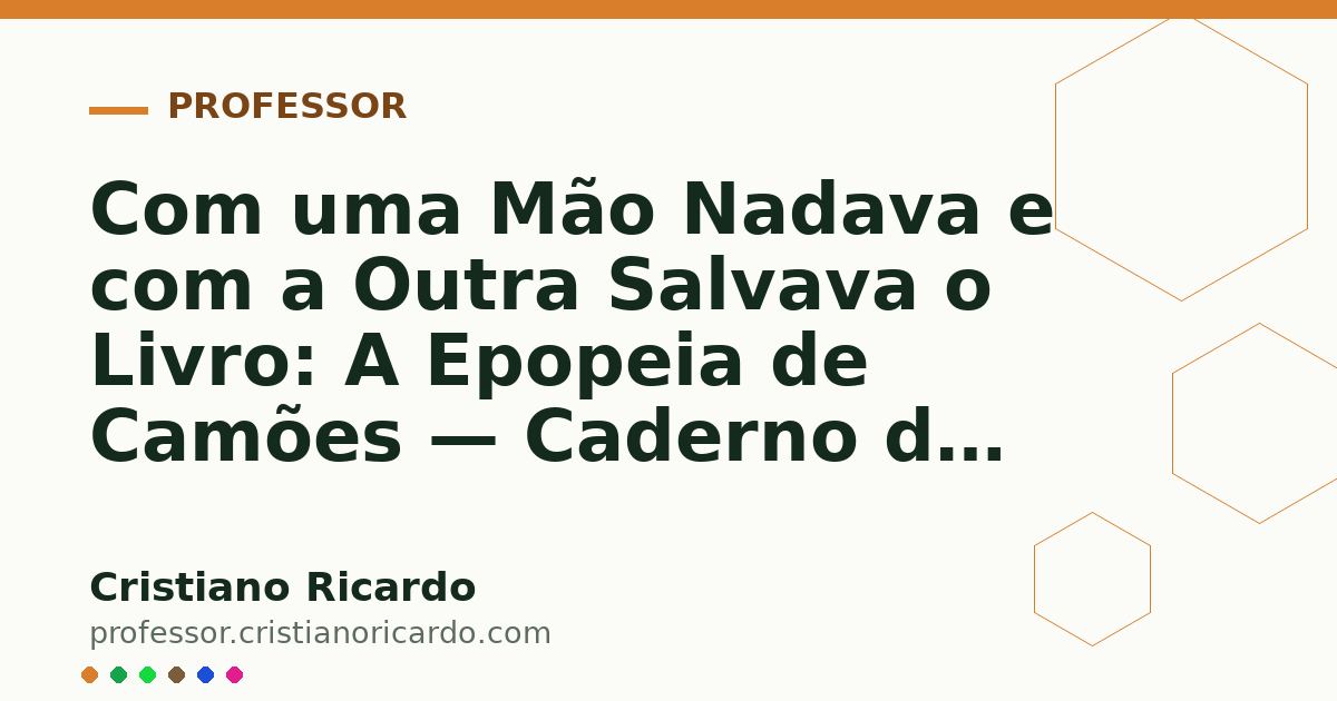 Card OG automático: Com uma Mão Nadava e com a Outra Salvava o Livro: A Epopeia de Camões — Caderno de Gramática (2007)