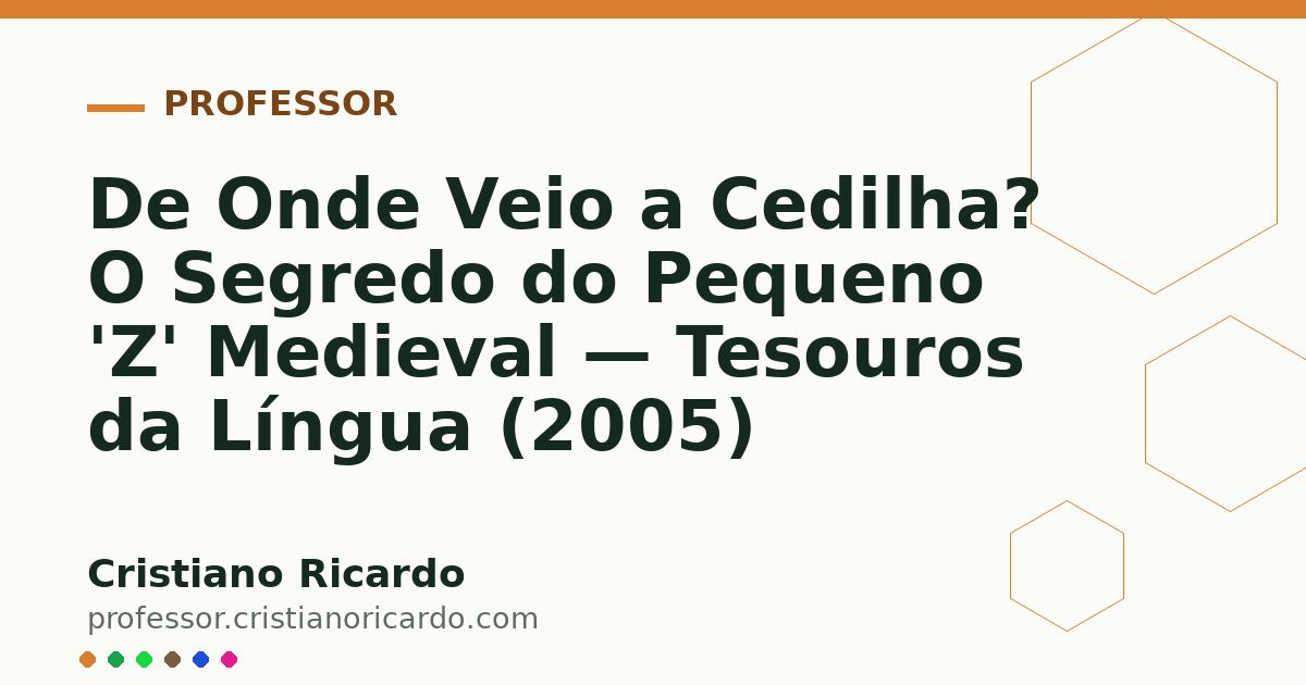 Card OG automático: De Onde Veio a Cedilha? O Segredo do Pequeno 'Z' Medieval — Tesouros da Língua (2005)