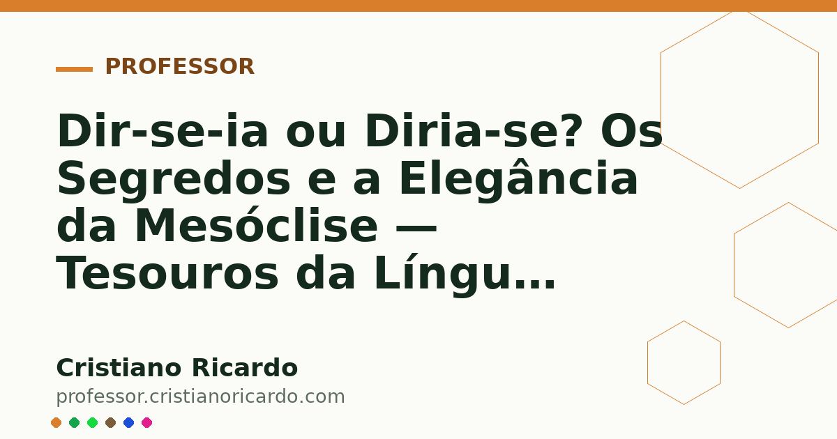 Card OG automático: Dir-se-ia ou Diria-se? Os Segredos e a Elegância da Mesóclise — Tesouros da Língua (2012)