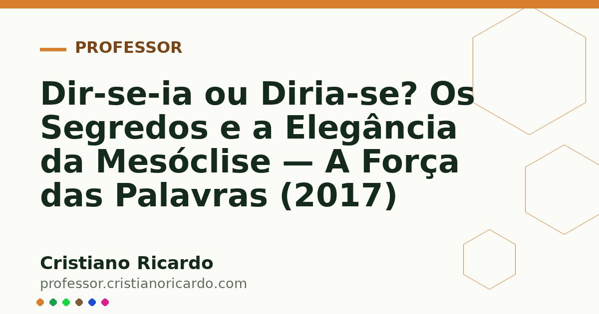 Card OG automático: Dir-se-ia ou Diria-se? Os Segredos e a Elegância da Mesóclise — A Força das Palavras (2017)