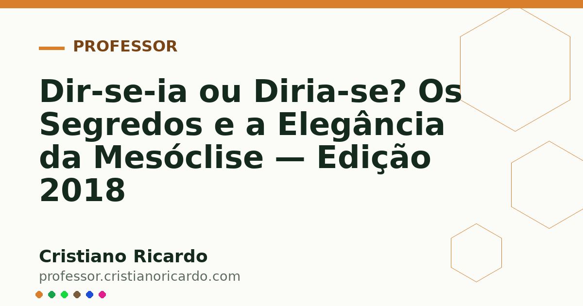 Card OG automático: Dir-se-ia ou Diria-se? Os Segredos e a Elegância da Mesóclise — Edição 2018