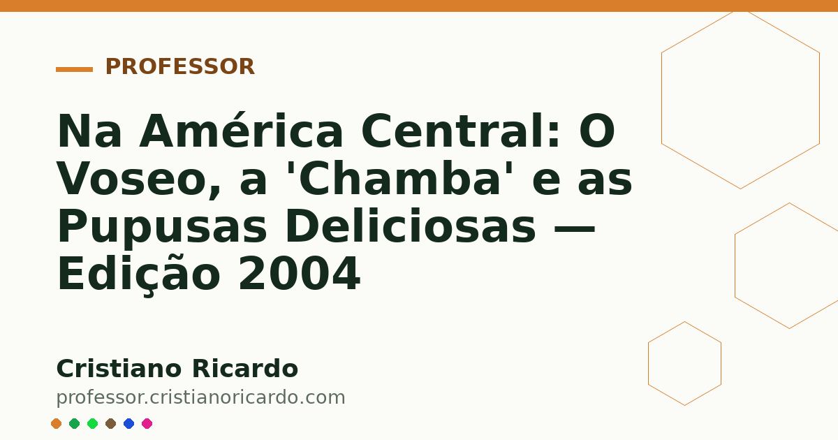 Card OG automático: Na América Central: O Voseo, a 'Chamba' e as Pupusas Deliciosas — Edição 2004