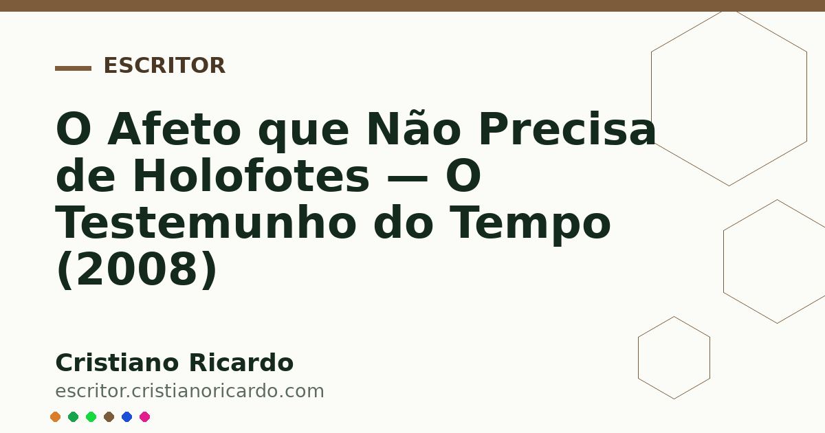 Card OG automático: O Afeto que Não Precisa de Holofotes — O Testemunho do Tempo (2008)