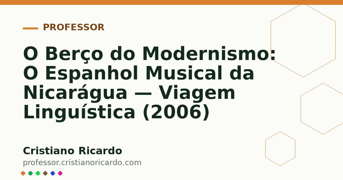 Card OG automático: O Berço do Modernismo: O Espanhol Musical da Nicarágua — Viagem Linguística (2006)