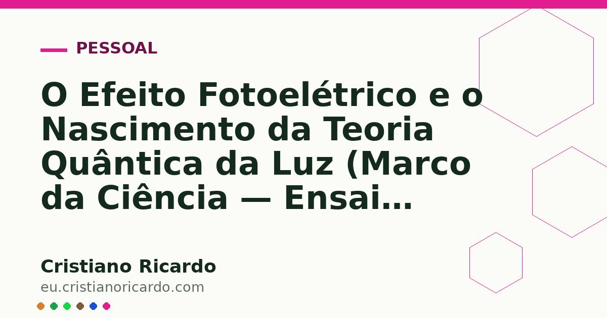 Card OG automático: O Efeito Fotoelétrico e o Nascimento da Teoria Quântica da Luz (Marco da Ciência — Ensaio Histórico 2024)