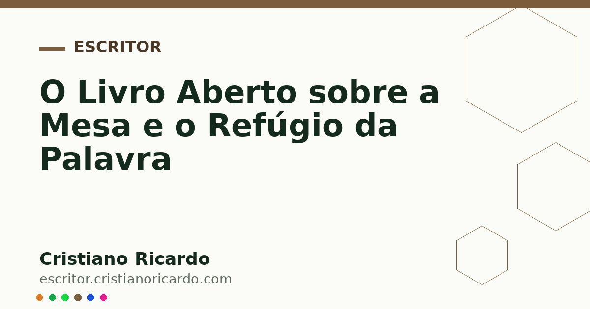 Card OG automático: O Livro Aberto sobre a Mesa e o Refúgio da Palavra