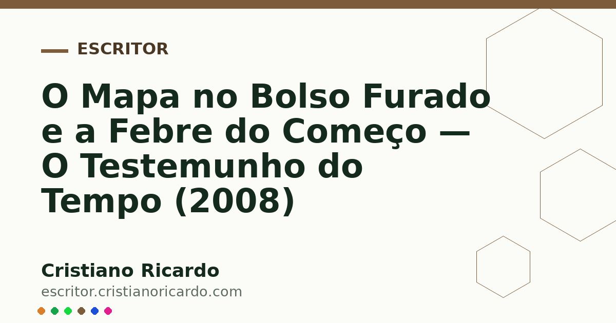 Card OG automático: O Mapa no Bolso Furado e a Febre do Começo — O Testemunho do Tempo (2008)