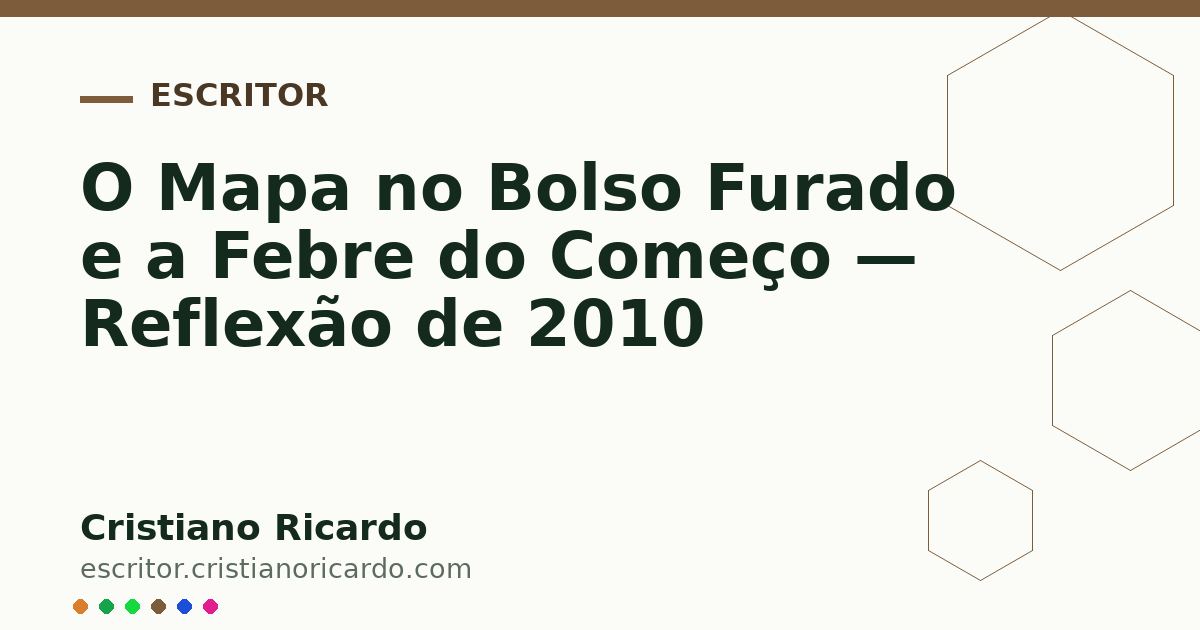Card OG automático: O Mapa no Bolso Furado e a Febre do Começo — Reflexão de 2010