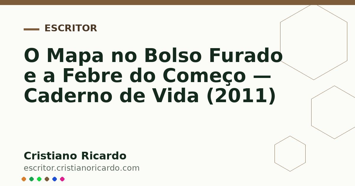 Card OG automático: O Mapa no Bolso Furado e a Febre do Começo — Caderno de Vida (2011)