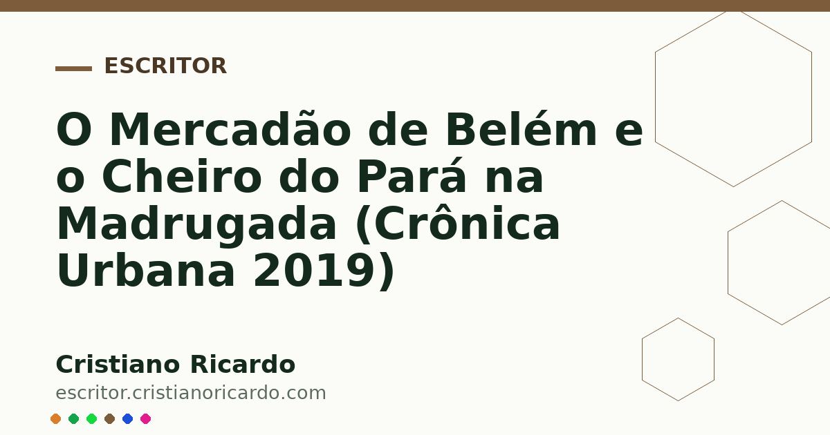 Card OG automático: O Mercadão de Belém e o Cheiro do Pará na Madrugada (Crônica Urbana 2019)