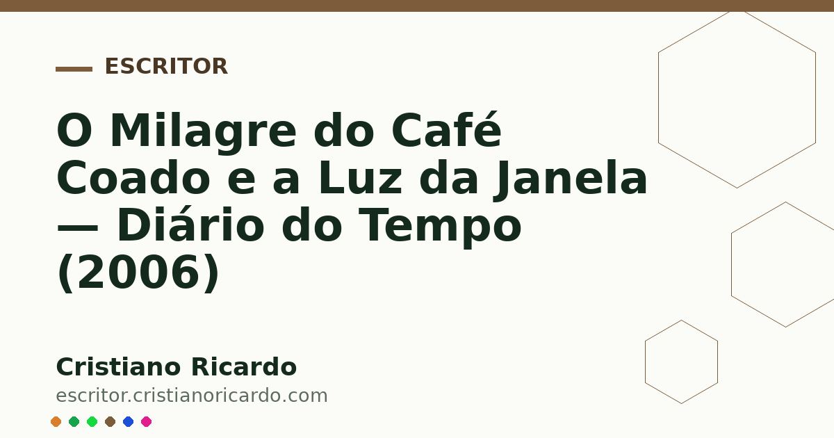 Card OG automático: O Milagre do Café Coado e a Luz da Janela — Diário do Tempo (2006)