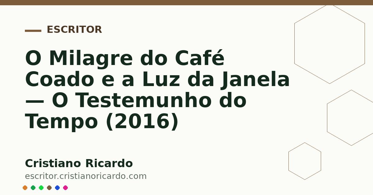 Card OG automático: O Milagre do Café Coado e a Luz da Janela — O Testemunho do Tempo (2016)