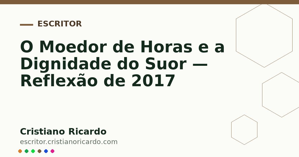 Card OG automático: O Moedor de Horas e a Dignidade do Suor — Reflexão de 2017