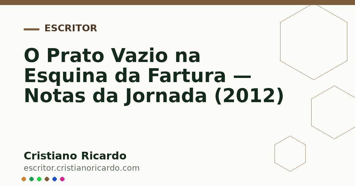 Card OG automático: O Prato Vazio na Esquina da Fartura — Notas da Jornada (2012)