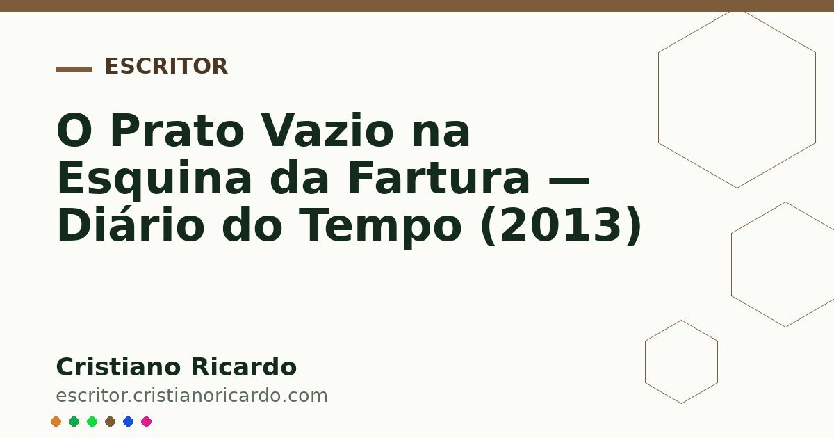 Card OG automático: O Prato Vazio na Esquina da Fartura — Diário do Tempo (2013)