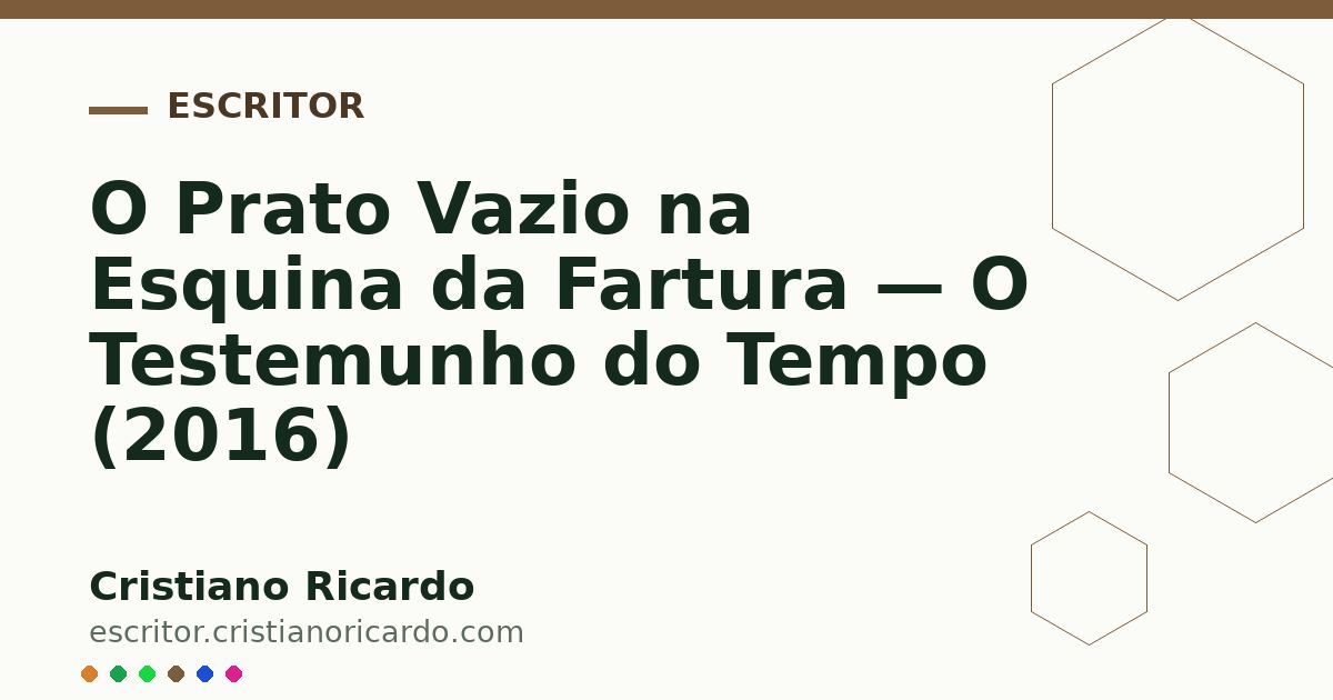 Card OG automático: O Prato Vazio na Esquina da Fartura — O Testemunho do Tempo (2016)
