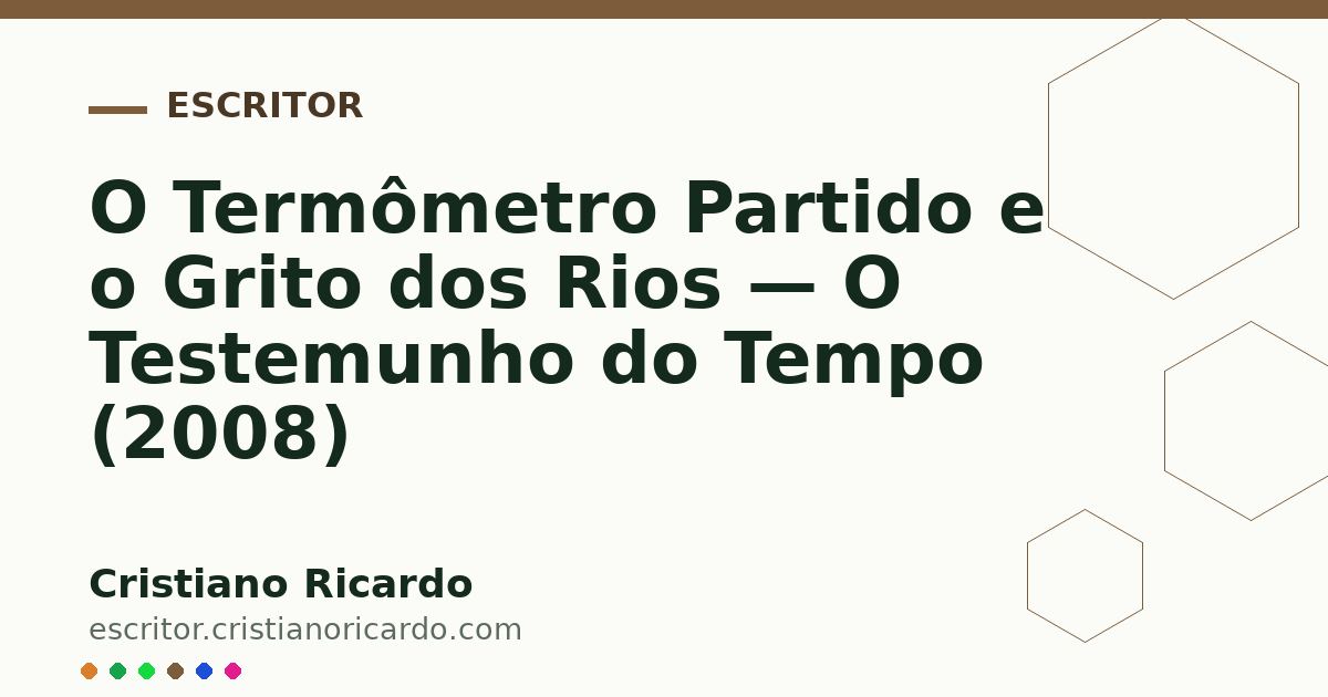 Card OG automático: O Termômetro Partido e o Grito dos Rios — O Testemunho do Tempo (2008)
