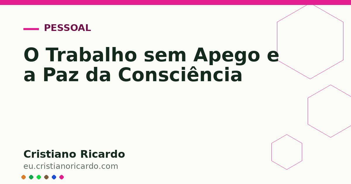 Card OG automático: O Trabalho sem Apego e a Paz da Consciência