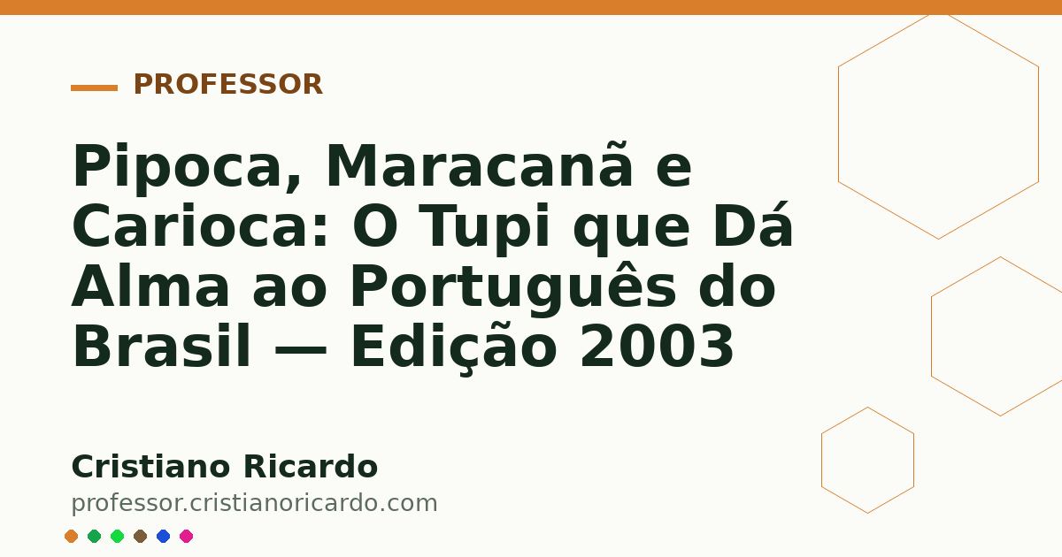 Card OG automático: Pipoca, Maracanã e Carioca: O Tupi que Dá Alma ao Português do Brasil — Edição 2003